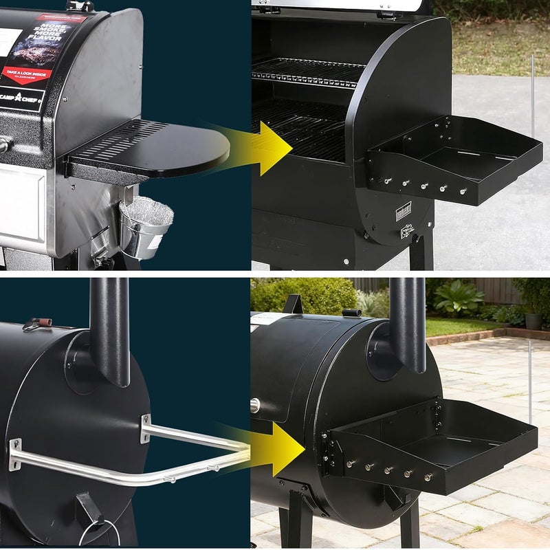 GRISUN Adjustable Grill Side Shelf - Folding Prep Table for Pit Boss 540/700FB, Camp Chef & Char Griller and Dyna-Glo - Image 5